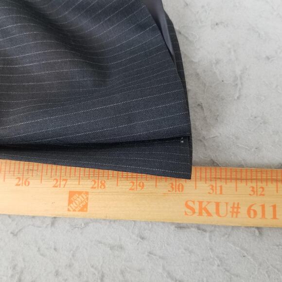 Joseph Abboud Blazer Mens 46S Charcoal Wool Pinstripe Two Button Notch Jacket - Picture 13 of 16